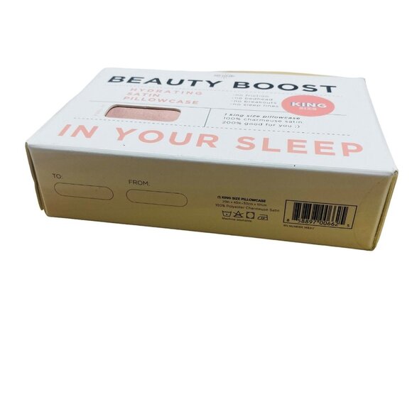 Shine by Night Beauty Boost Hydrating Satin Pillowcase King Size Pillow NEW - Picture 4 of 6